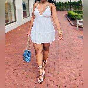 She Cuuuuuute Babydoll Halter Mini Dress - Size S (Can fit a M)